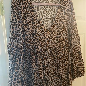 Never Worn, Brand New Leopard Print Top XL